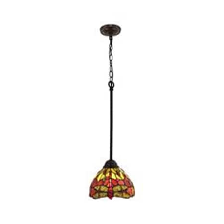 Chloe Lighting 11 in. Empress Dragonfly Tiffany-Style 1 Light Reading Floor Lamp, Dark Bronze CH3T471RD08-DP1